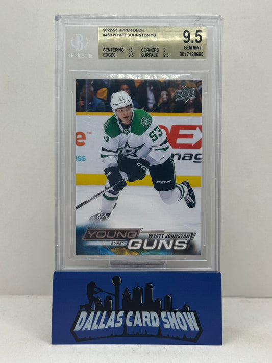 2022-23 Upper Deck #459 Wyatt Johnston Young Guns BGS 9.5