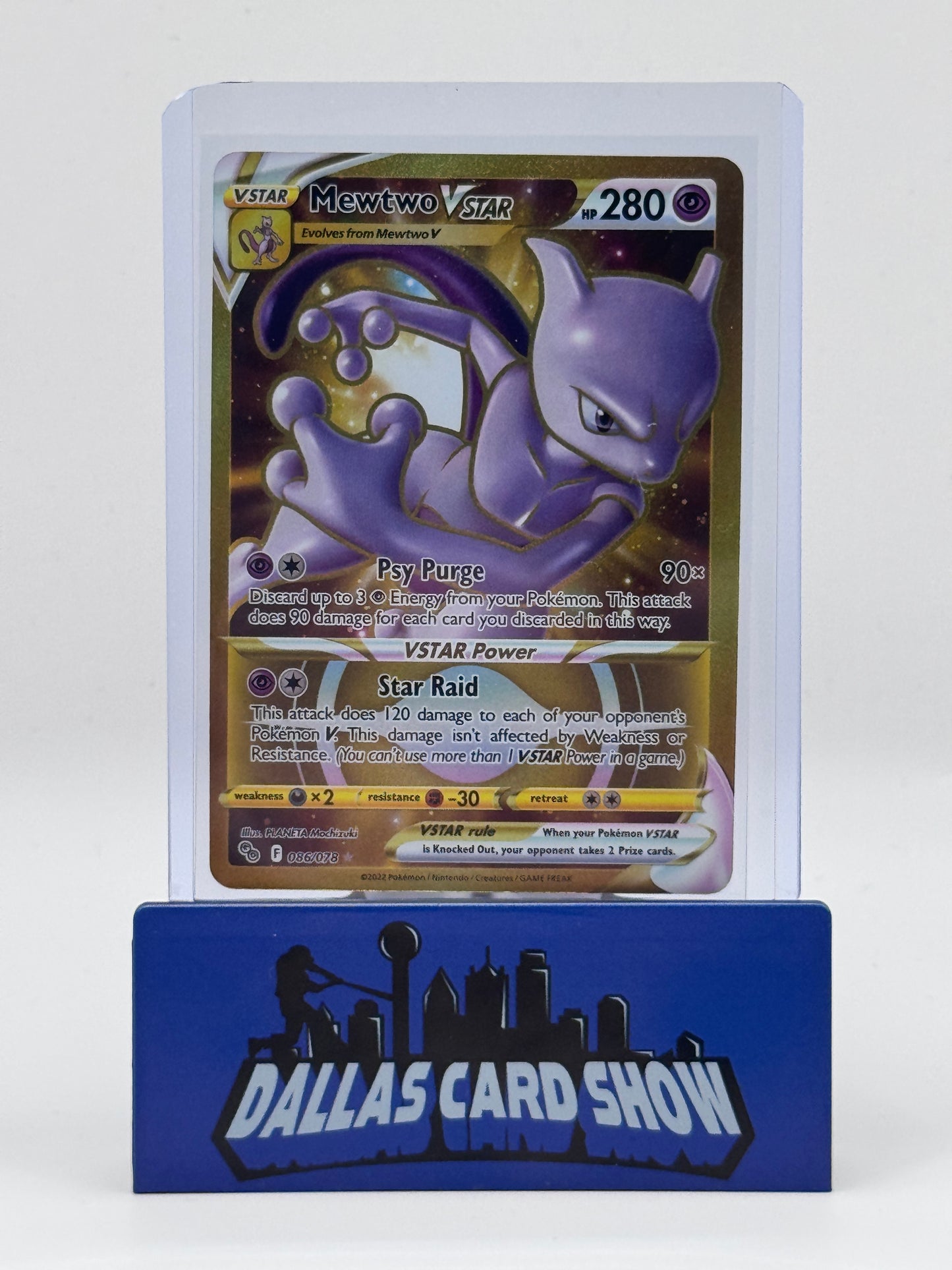 2022 Pokemon - Mewtwo VSTAR (Secret) - 086/078 Pokemon GO NM
