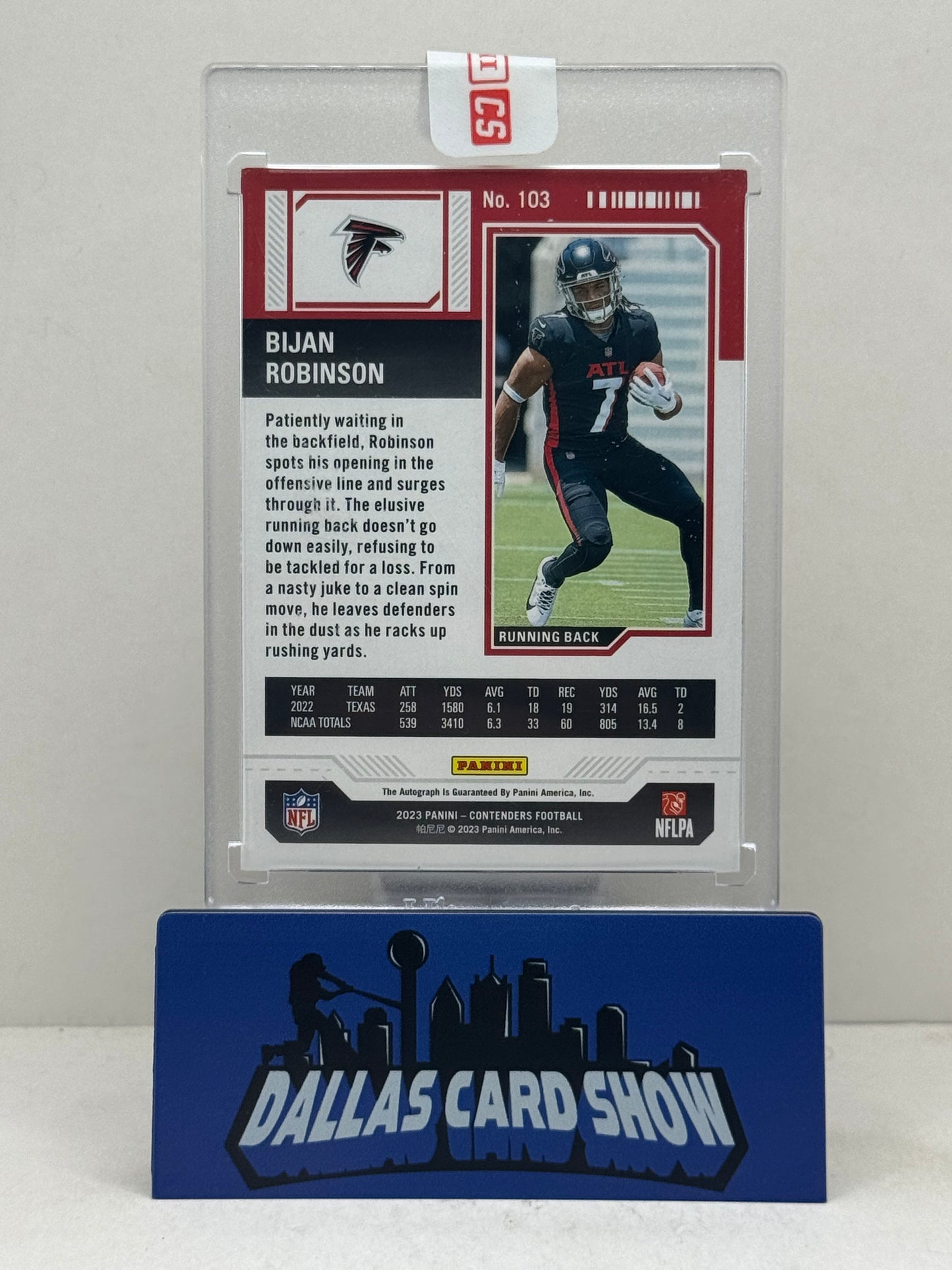 2023 Panini Illusions #103 Bijan Robinson Divisional Ticket Rookie Autograph /99