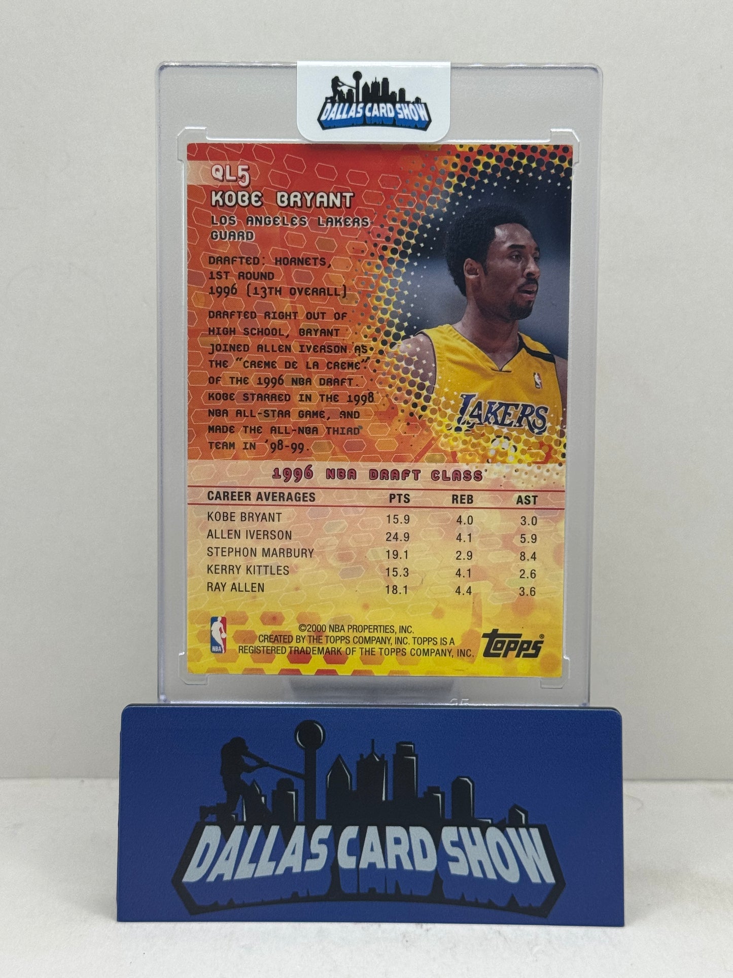 2000-01 Topps #QL5 Kobe Bryant Quantum Leaps Lakers