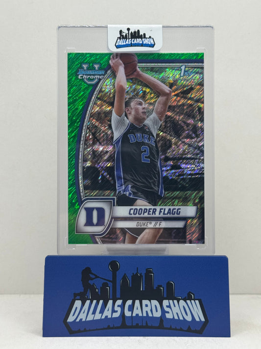 2024-25 Bowman Chrome U #16 Cooper Flagg 1st Bowman Green Shimmer