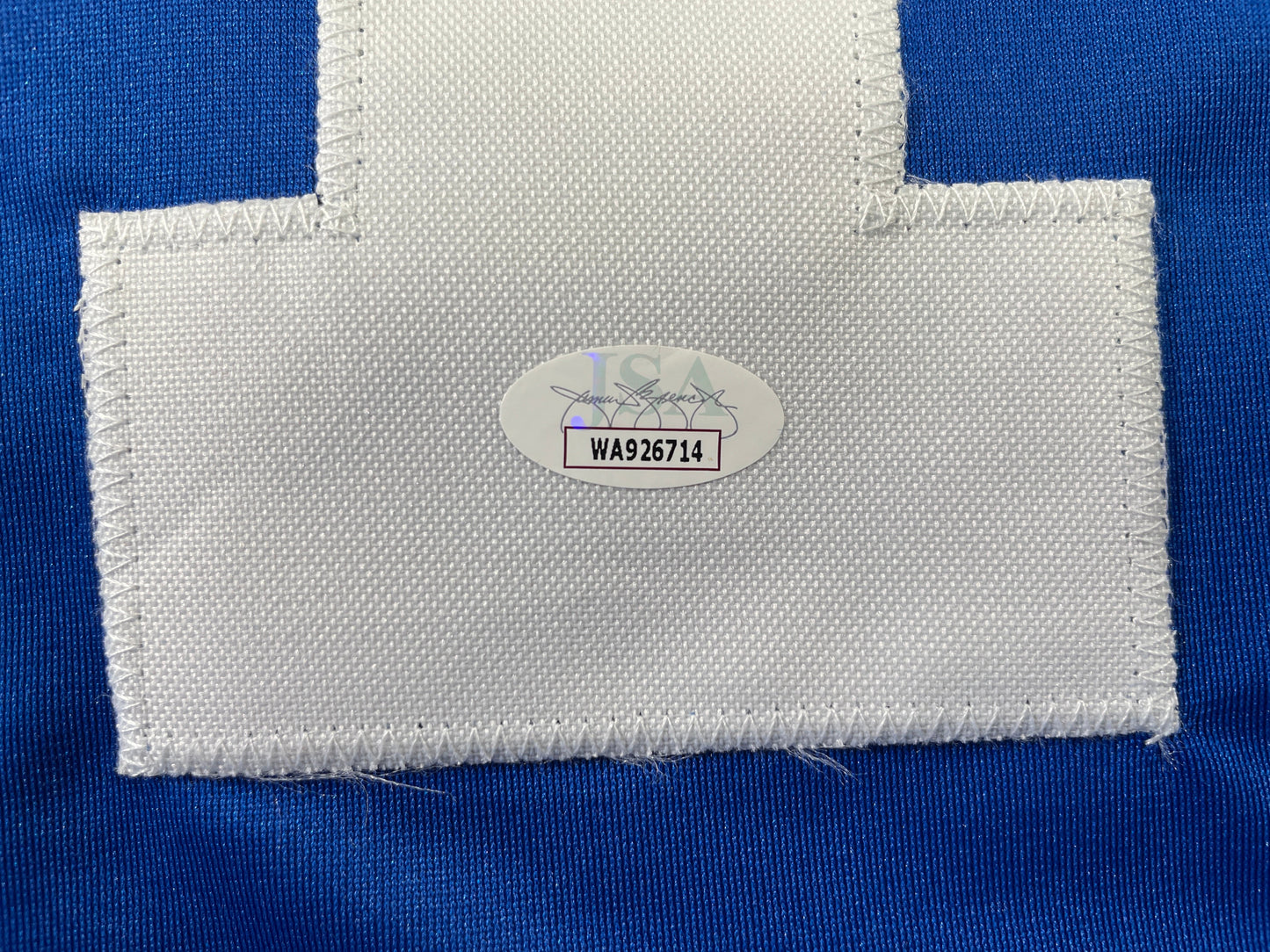 BOB LILLY DALLAS COWBOYS SIGNED SEWN THROWBACK FOOTBALL STAT JERSEY JSA