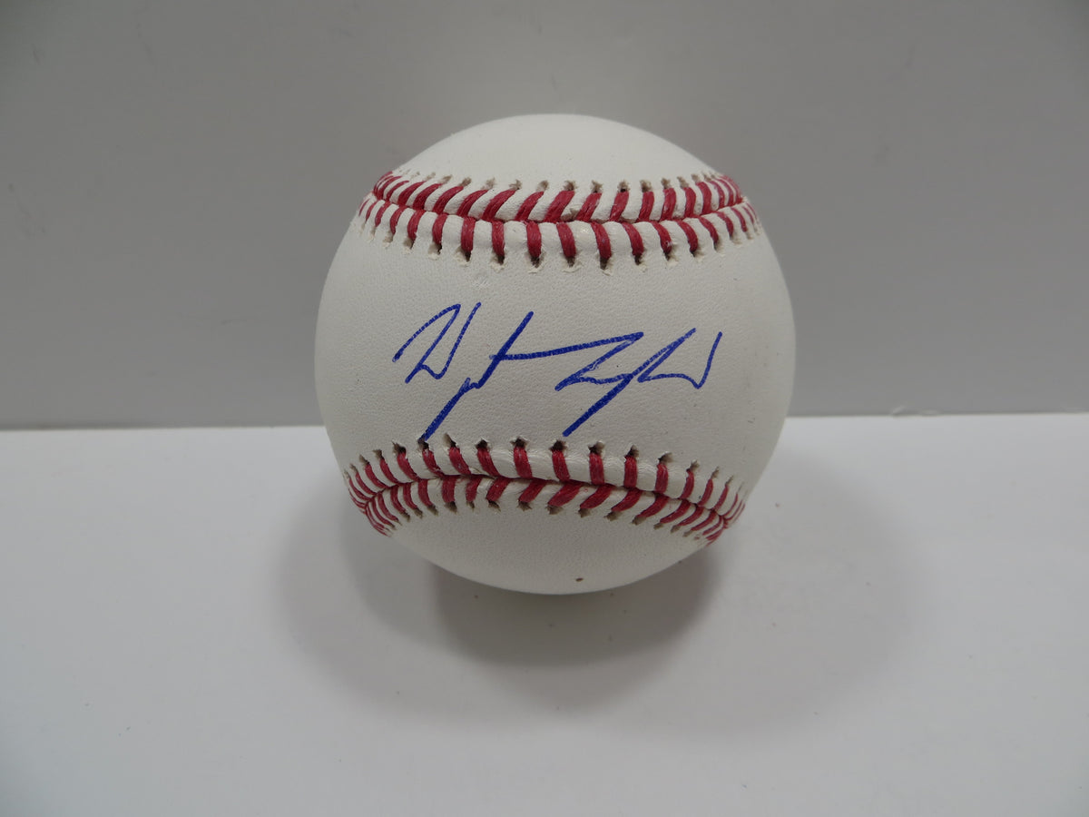WYATT LANGFORD TEXAS RANGERS SIGNED RAWLINGS OML BASEBALL BAS COA