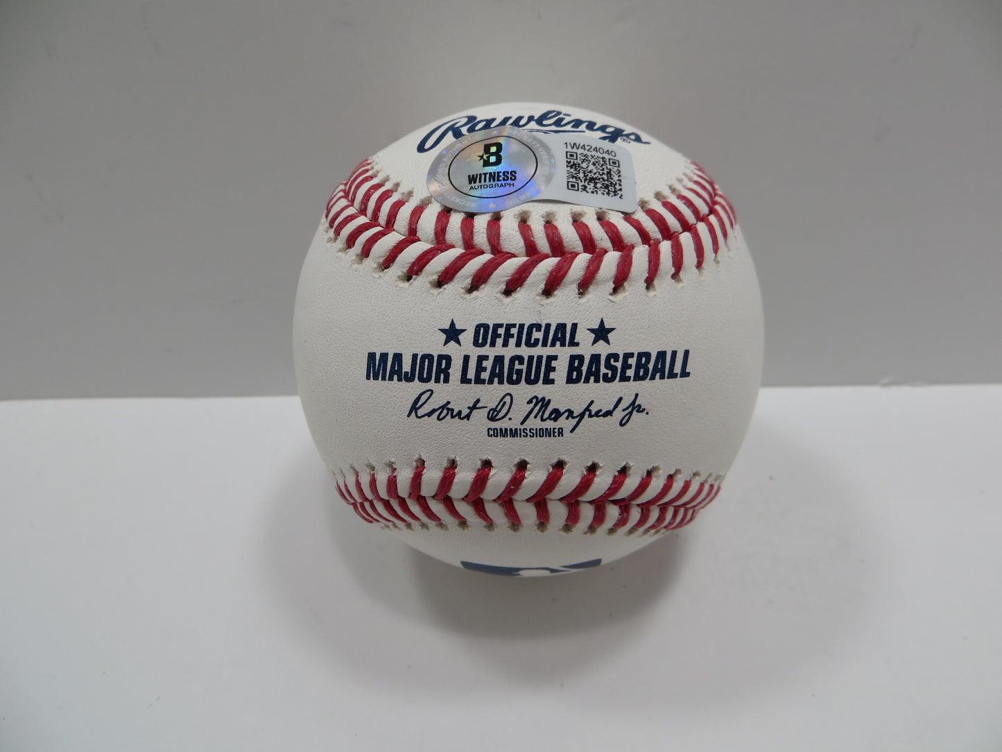 WYATT LANGFORD TEXAS RANGERS SIGNED RAWLINGS OML BASEBALL BAS COA