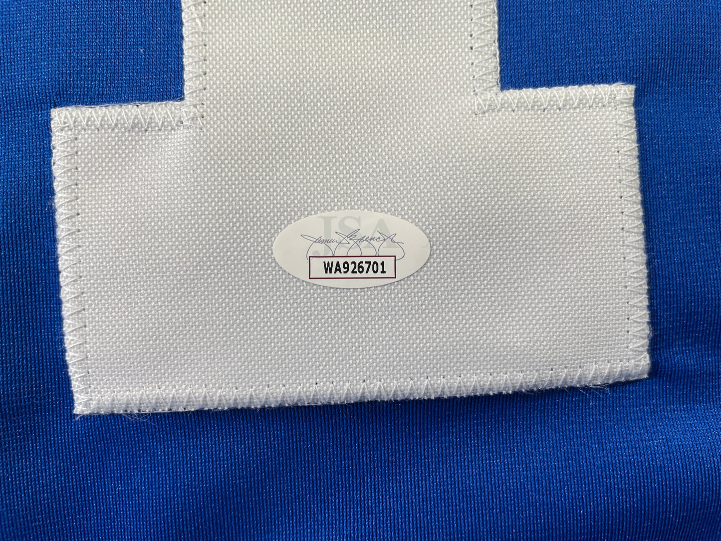 BOB LILLY DALLAS COWBOYS SIGNED SEWN THROWBACK FOOTBALL STAT JERSEY JSA