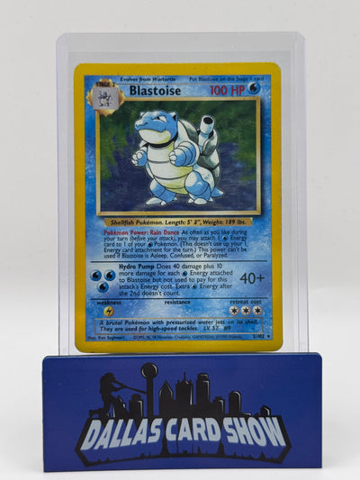1999 Pokemon - Blastoise (Holo) - 2/102 Base Set Unlimited Dmg'd