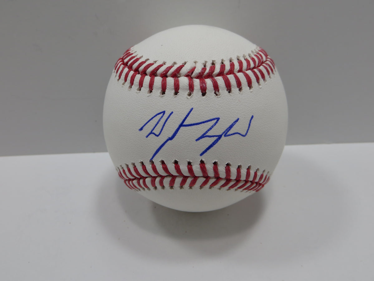 WYATT LANGFORD TEXAS RANGERS SIGNED RAWLINGS OML BASEBALL BAS COA