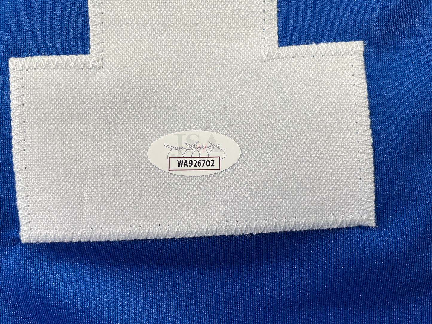 BOB LILLY DALLAS COWBOYS SIGNED SEWN THROWBACK FOOTBALL STAT JERSEY JSA