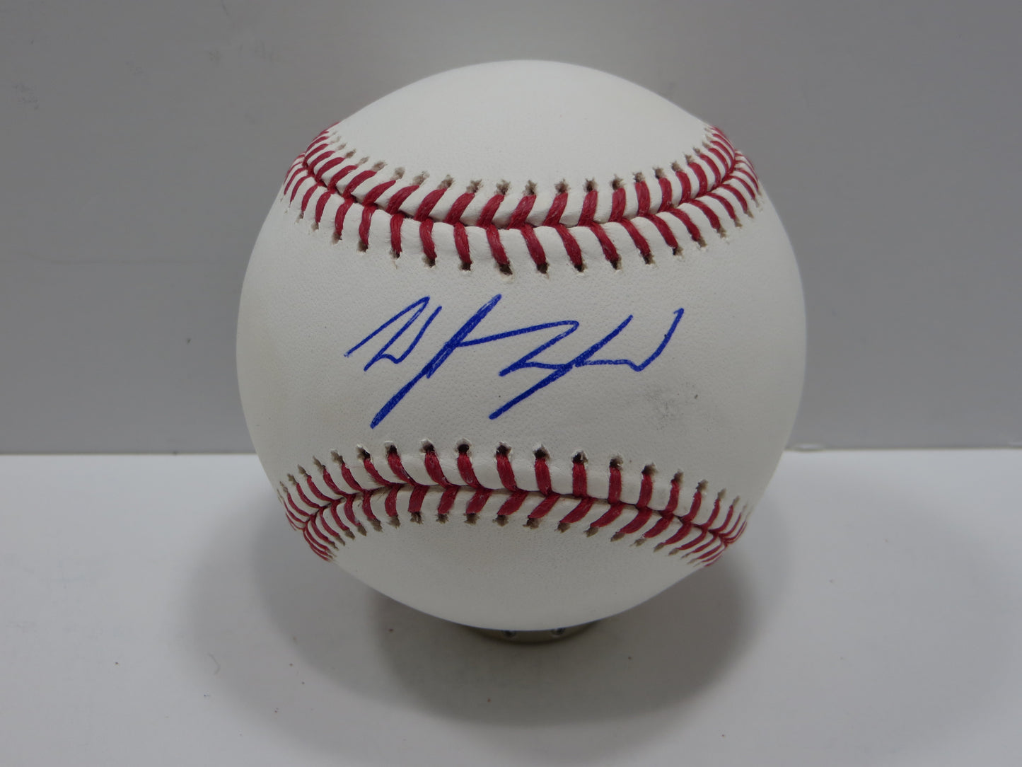 WYATT LANGFORD TEXAS RANGERS SIGNED RAWLINGS OML BASEBALL BAS COA