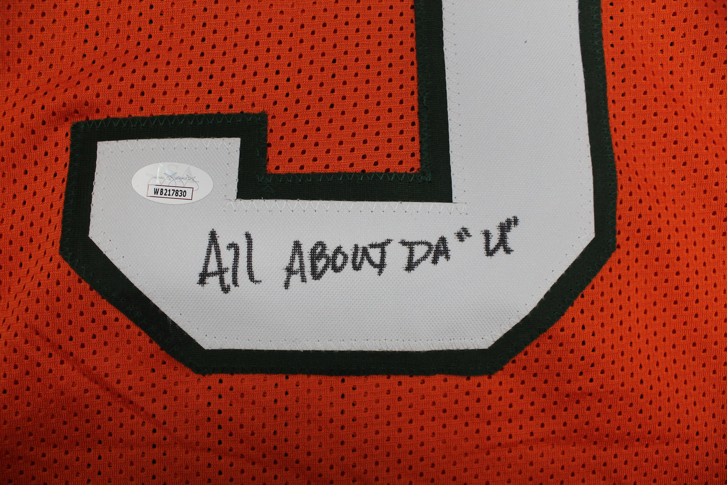 KEVIN WILLIAMS MIAMI HURRICANES SIGNED JERSEY w/INSCs Dallas Cowboys XL BAS