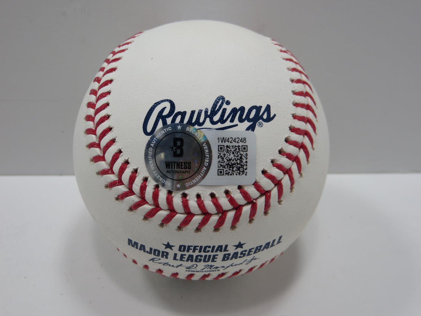 WYATT LANGFORD TEXAS RANGERS SIGNED RAWLINGS OML BASEBALL BAS COA