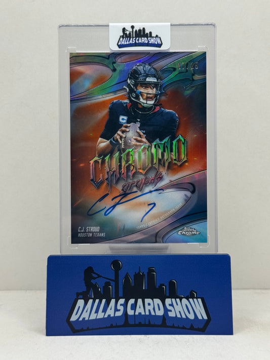 2025 Topps Chrome #CG-CS C.J. Stroud Orange Chromo Graphs Autograph /25
