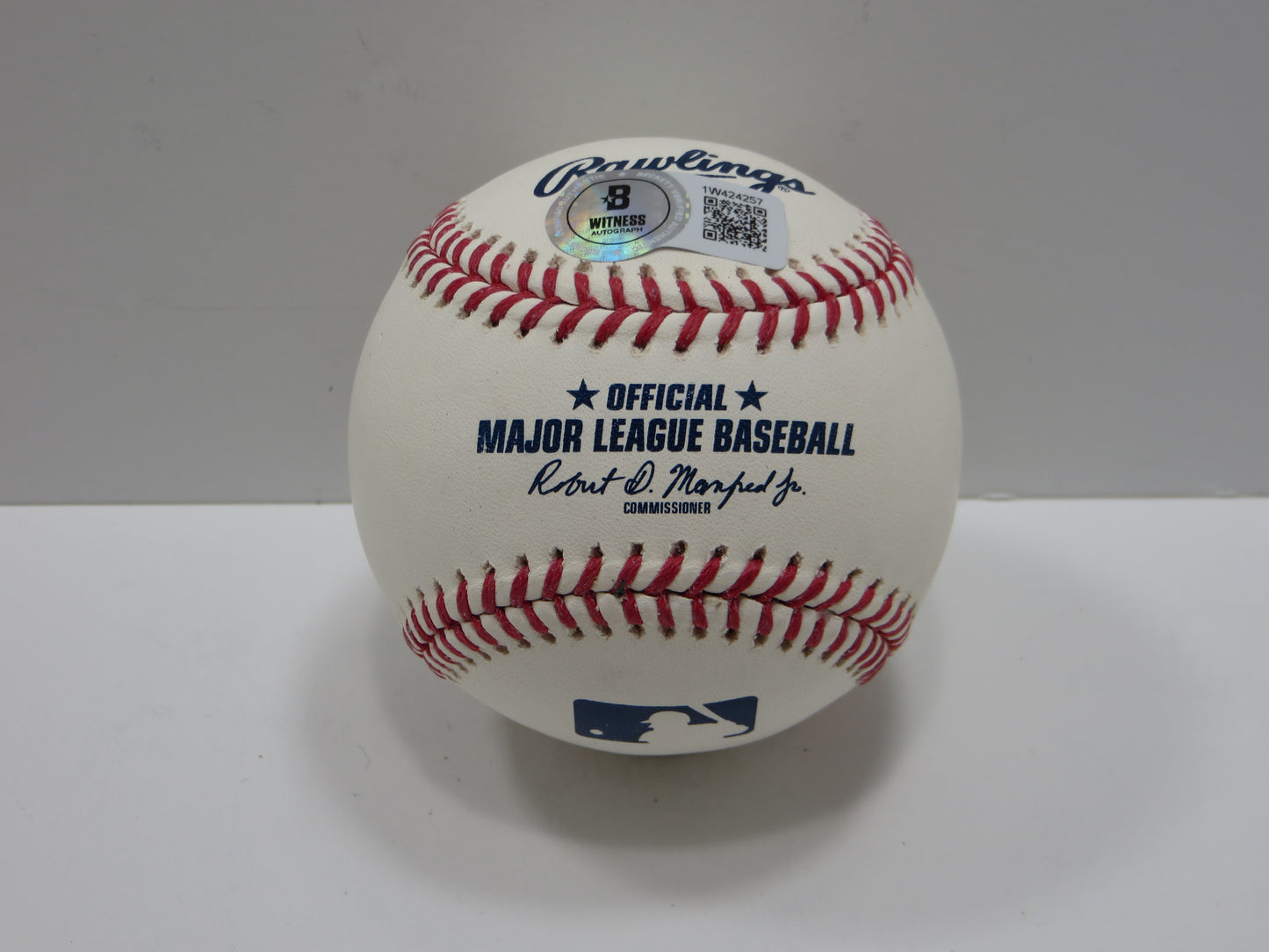 WYATT LANGFORD TEXAS RANGERS SIGNED RAWLINGS OML BASEBALL BAS COA