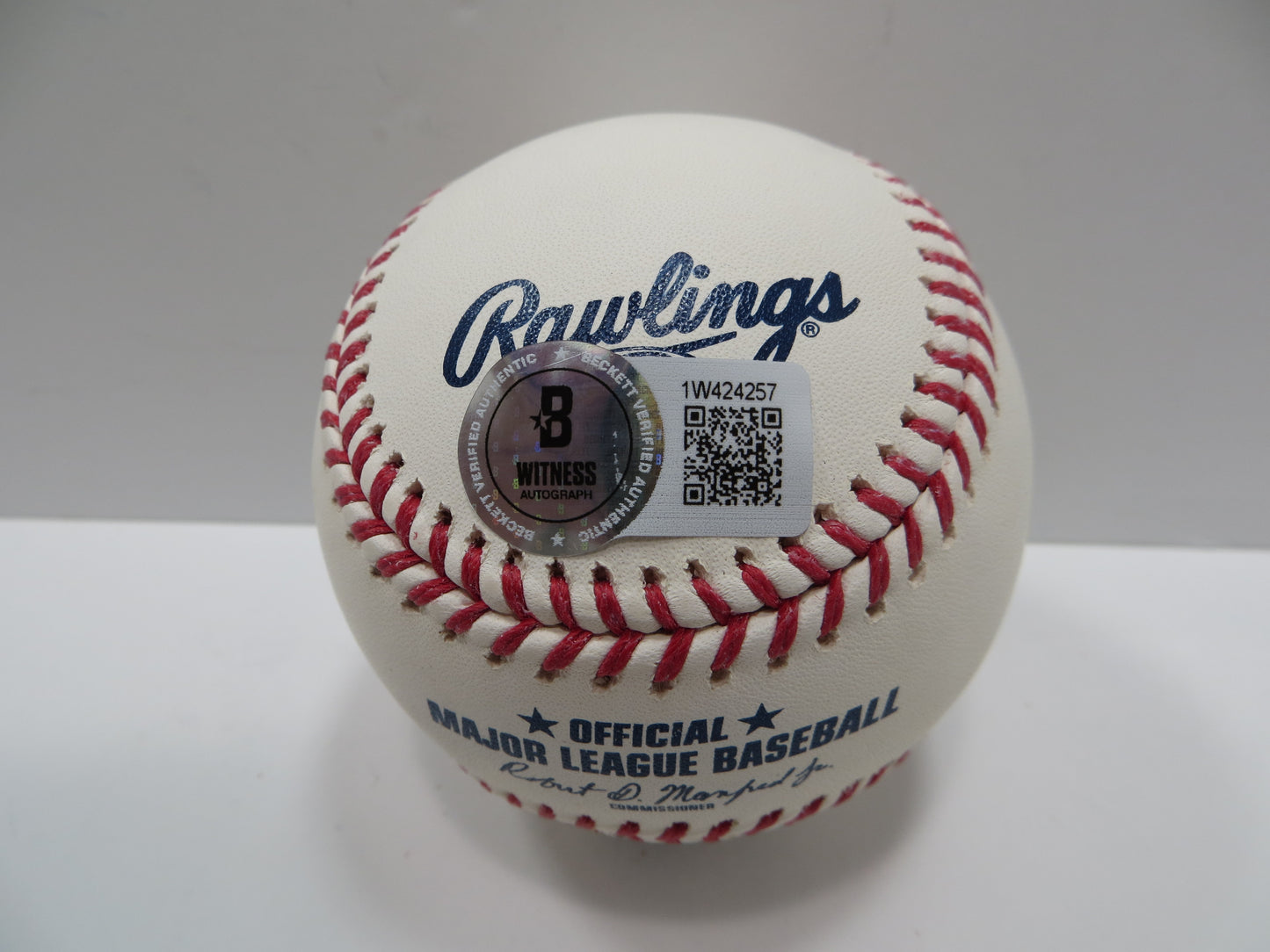 WYATT LANGFORD TEXAS RANGERS SIGNED RAWLINGS OML BASEBALL BAS COA