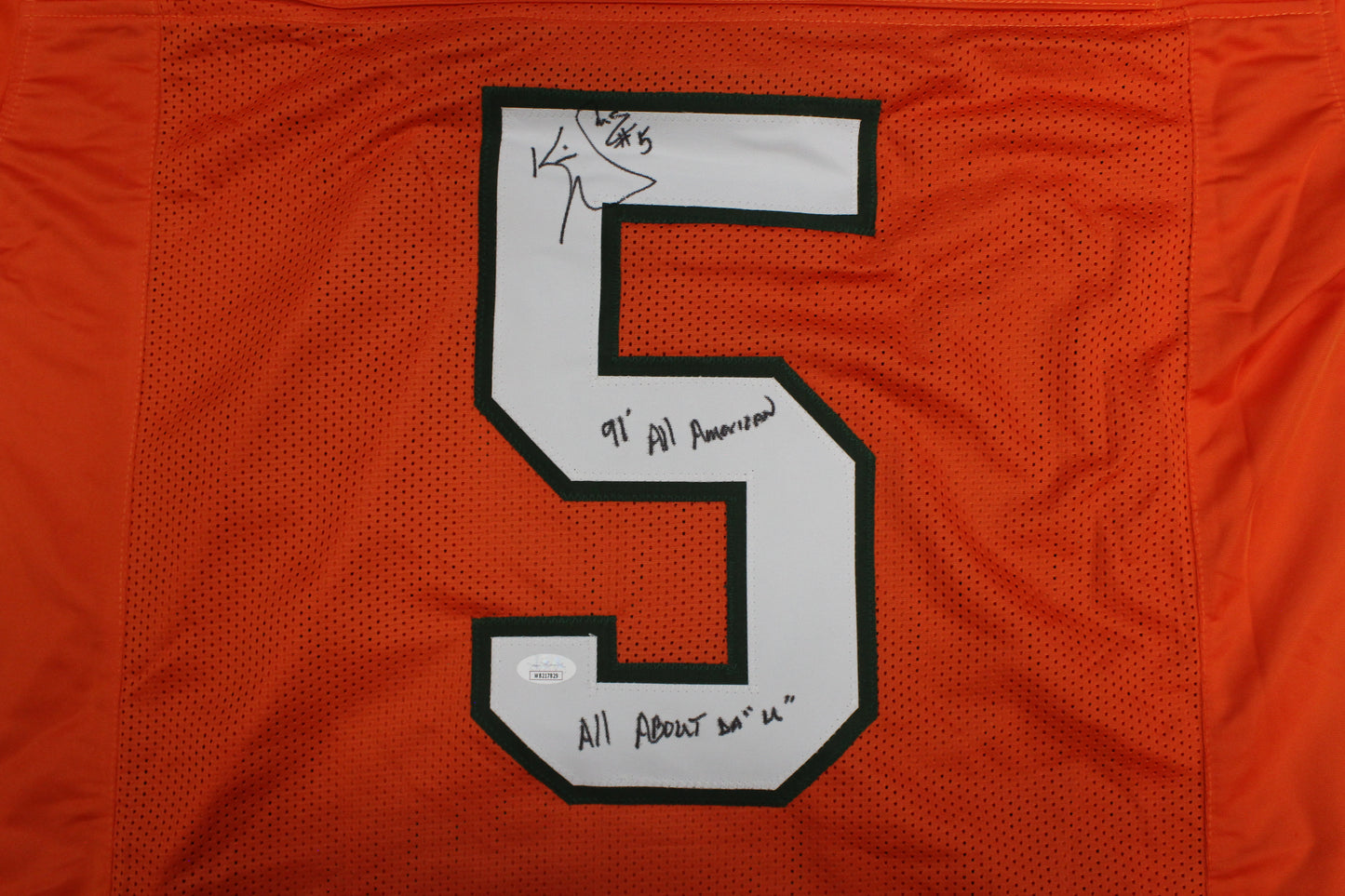 KEVIN WILLIAMS MIAMI HURRICANES SIGNED JERSEY w/INSCs Dallas Cowboys XL BAS