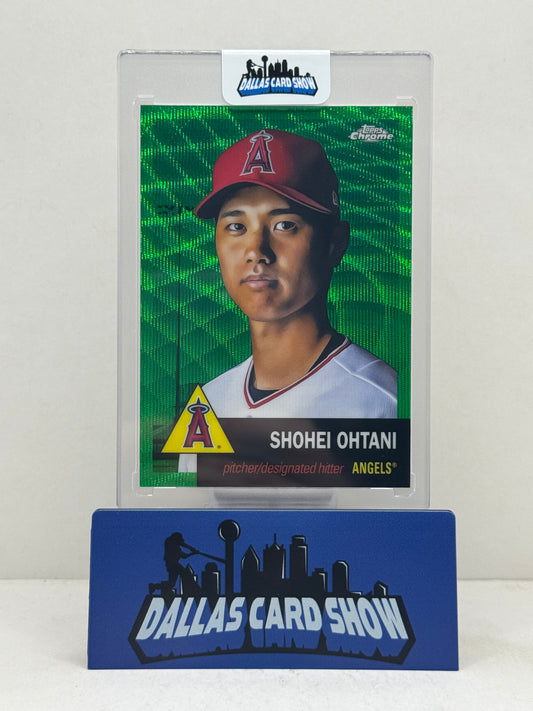 2022 Topps Chrome Platinum Anniversary #1 Shohei Ohtani Green Wave /99