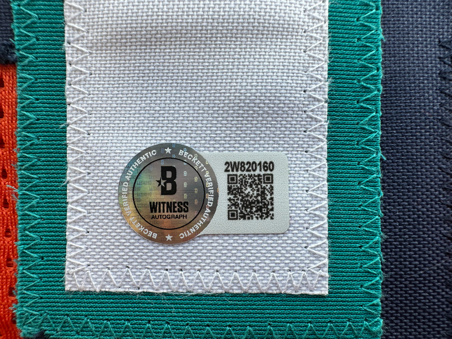 RICKY WILLIAMS ORANGE FOOTBALL JERSEY Miami Dolphins w/"Smoke Weed Everyday" BAS