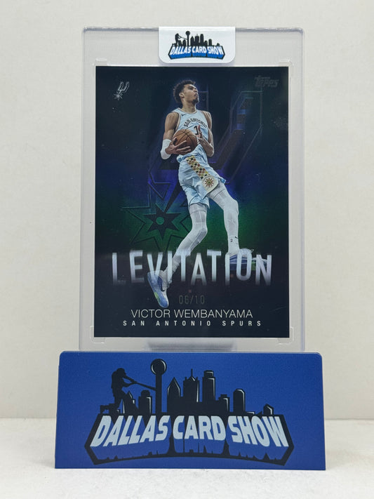 2025-26 Topps #L-10 Victor Wembanyama Black Rainbow Levitation /10 Spurs