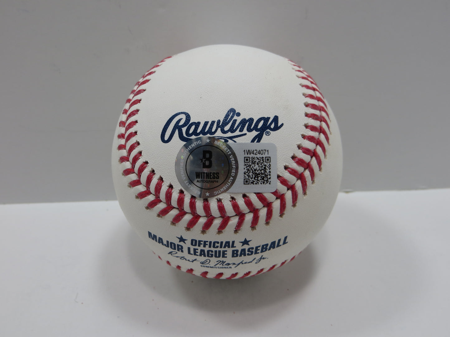 WYATT LANGFORD TEXAS RANGERS SIGNED RAWLINGS OML BASEBALL BAS COA