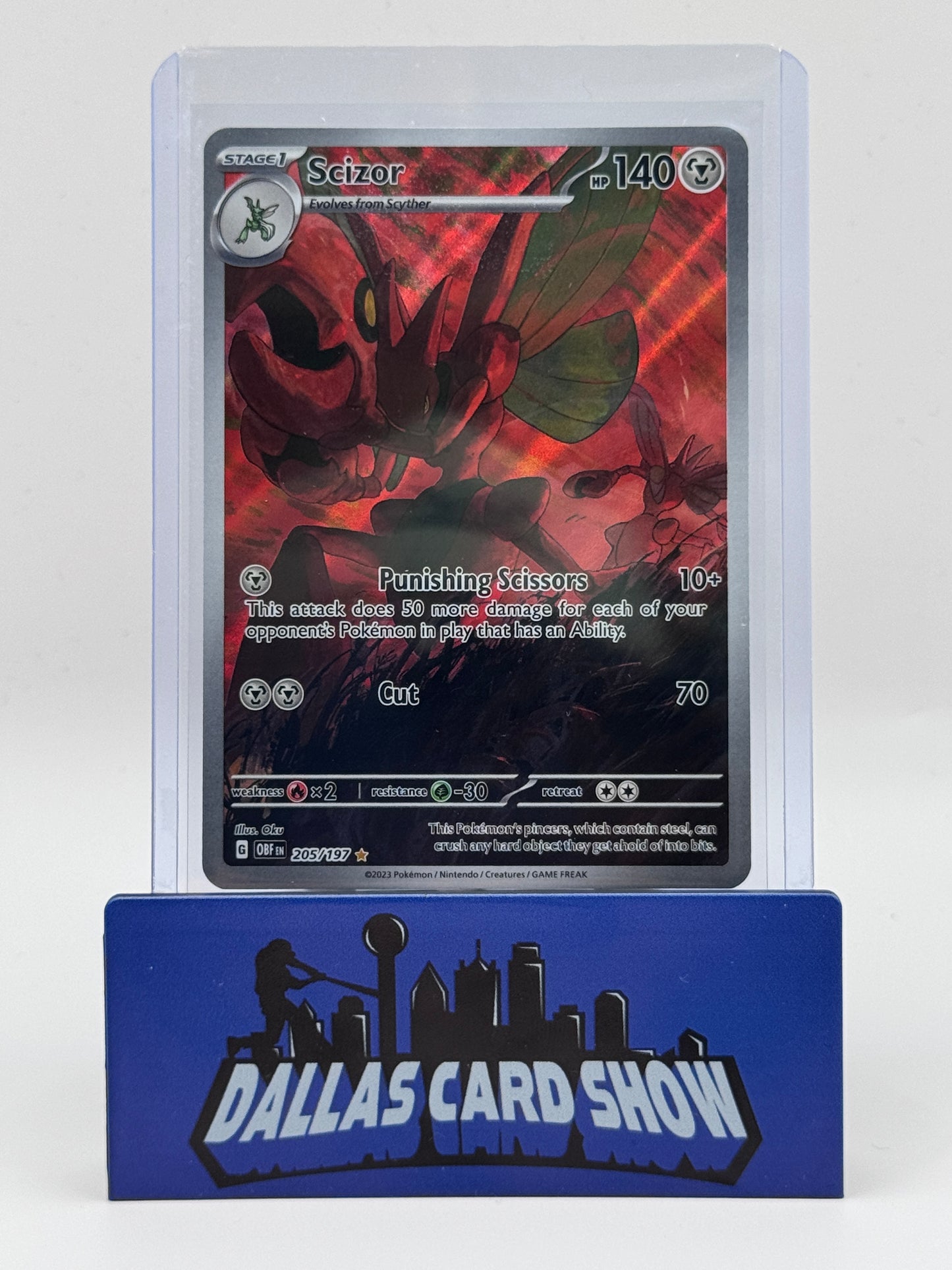 2023 Pokemon - Scizor (Illustration Rare) - 205/197 Obsidian Flames NM
