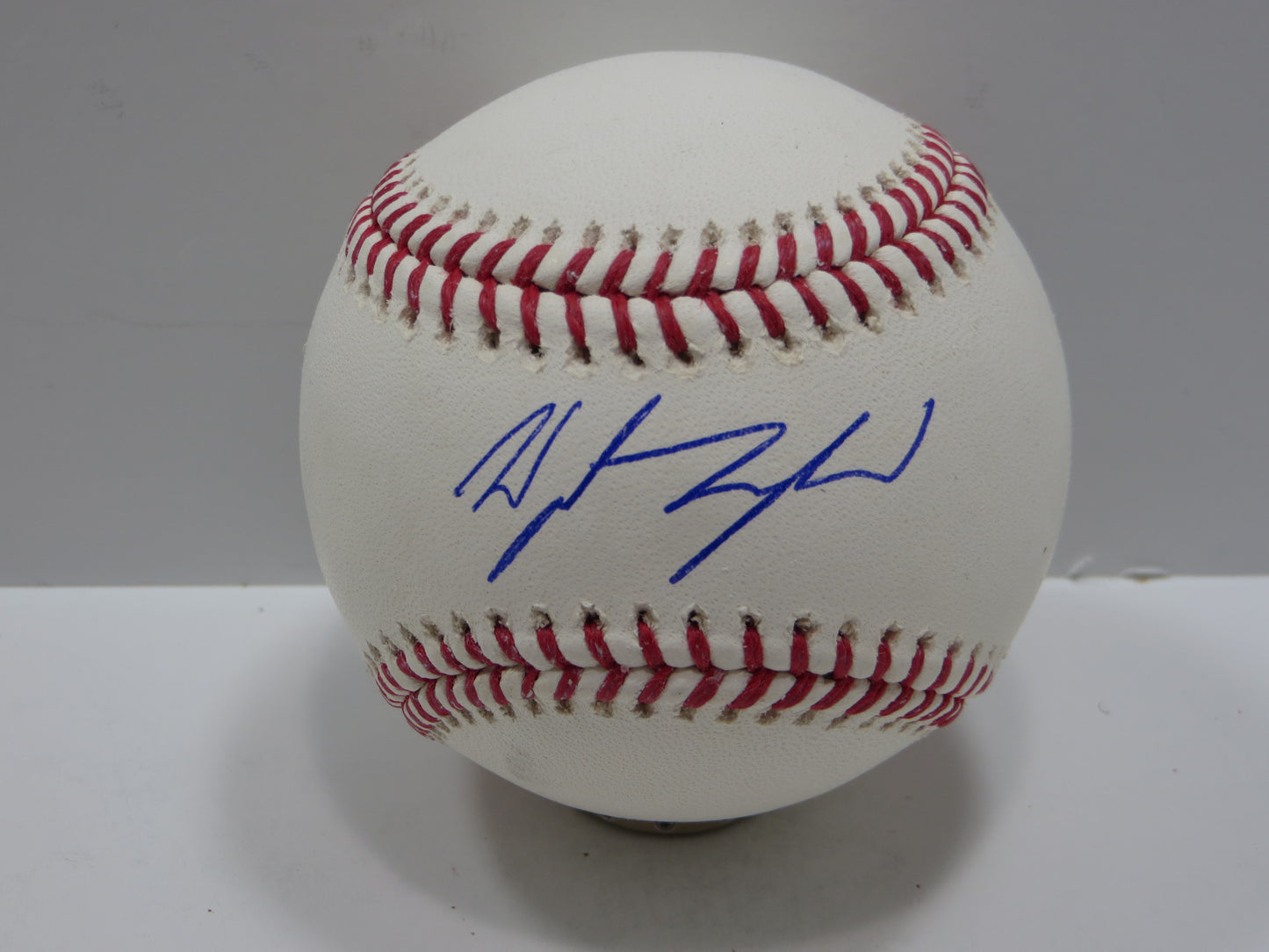 WYATT LANGFORD TEXAS RANGERS SIGNED RAWLINGS OML BASEBALL BAS COA