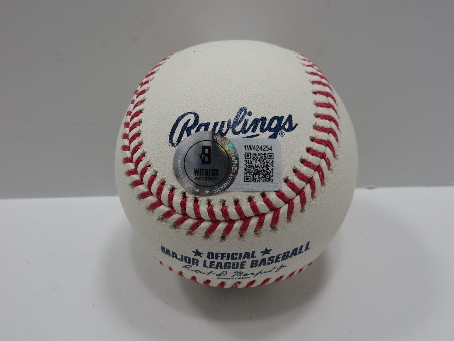 WYATT LANGFORD TEXAS RANGERS SIGNED RAWLINGS OML BASEBALL BAS COA