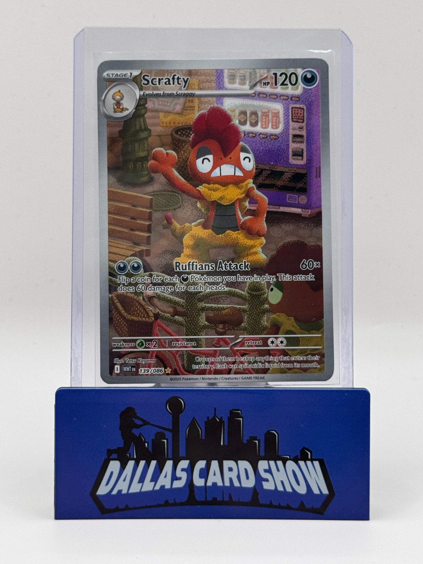 2025 Pokemon - Scrafty (Illustration Rare) - 139/086 White Flare NM