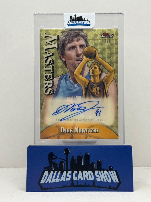 2024-25 Topps Finest #MA-DN Dirk Nowitzki Masters Superfractor Autograph 1/1