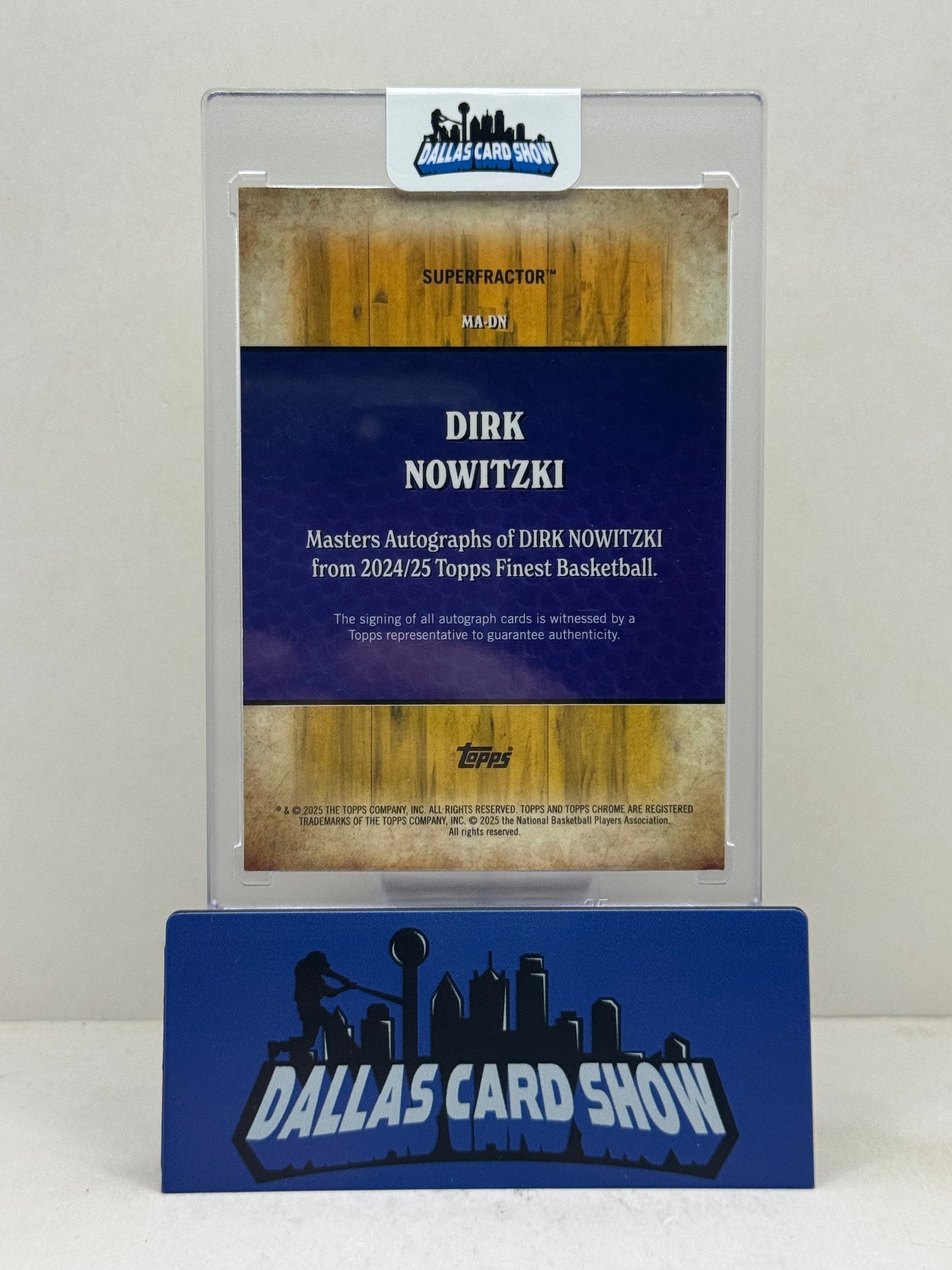 2024-25 Topps Finest #MA-DN Dirk Nowitzki Masters Superfractor Autograph 1/1
