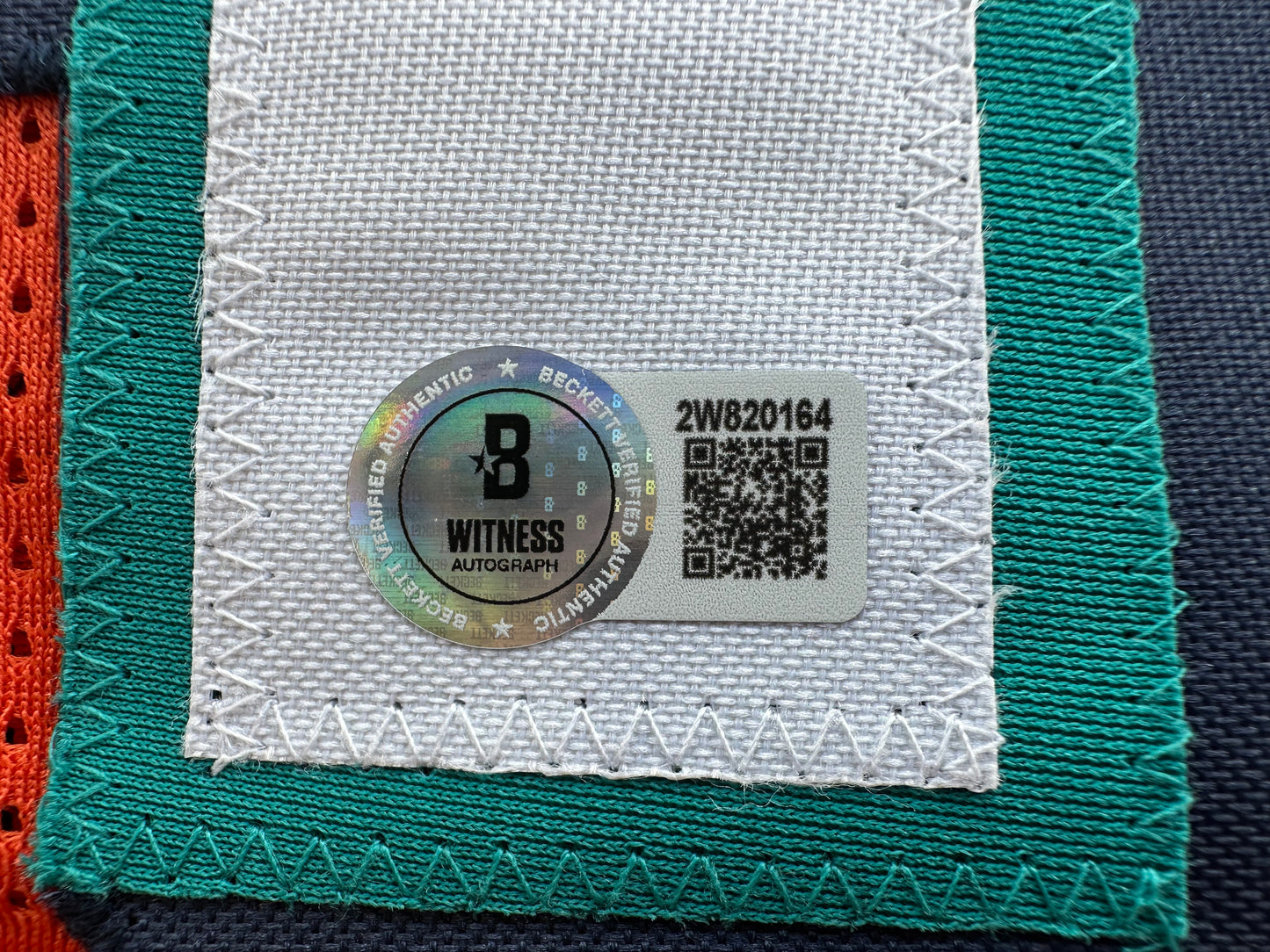 RICKY WILLIAMS ORANGE FOOTBALL JERSEY Miami Dolphins w/"Smoke Weed Everyday" BAS