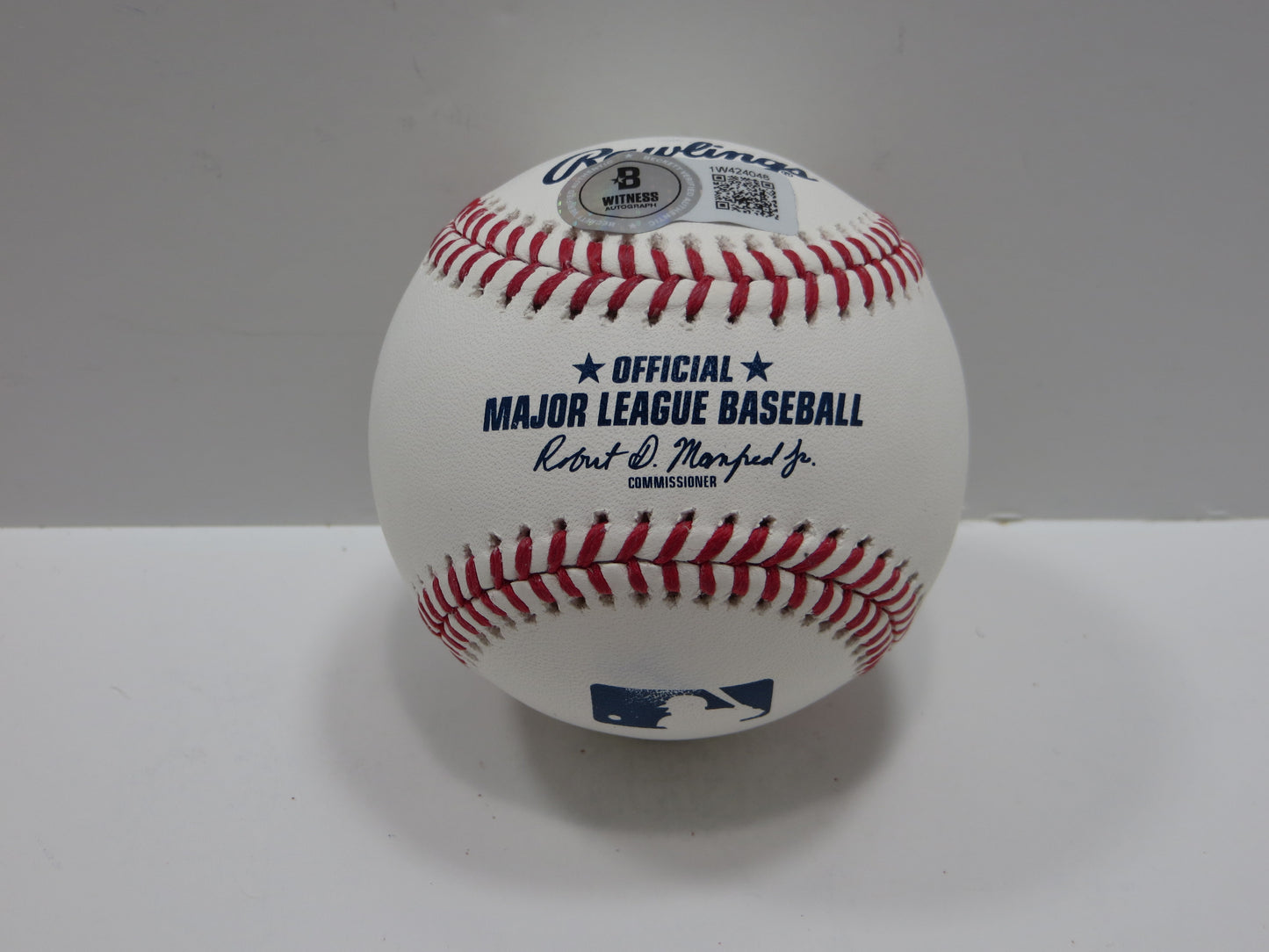 WYATT LANGFORD TEXAS RANGERS SIGNED RAWLINGS OML BASEBALL BAS COA