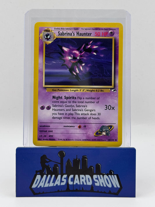2000 Pokemon - Sabrina's Haunter (Uncommon) - 58/132 Gym Heroes NM