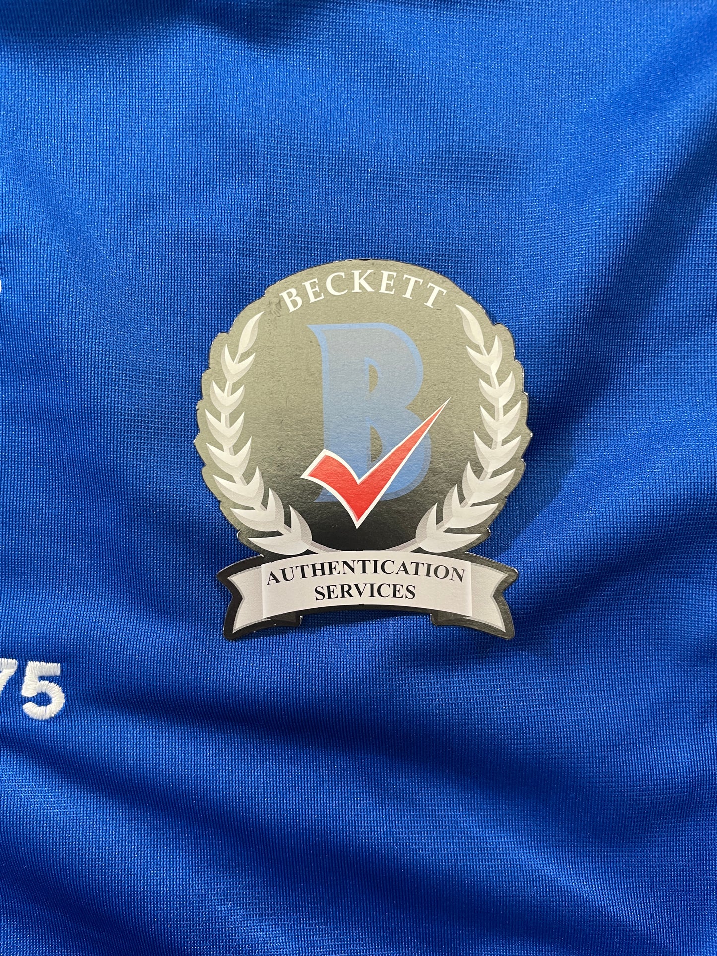 BOB LILLY DALLAS COWBOYS SIGNED SEWN THROWBACK FOOTBALL STAT JERSEY BGS