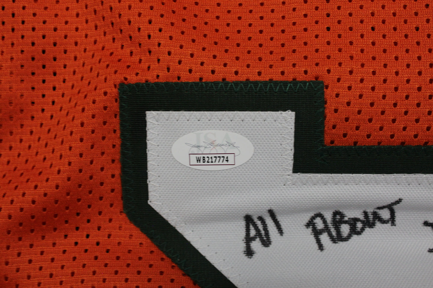 KEVIN WILLIAMS MIAMI HURRICANES SIGNED JERSEY w/INSCs Dallas Cowboys XL BAS