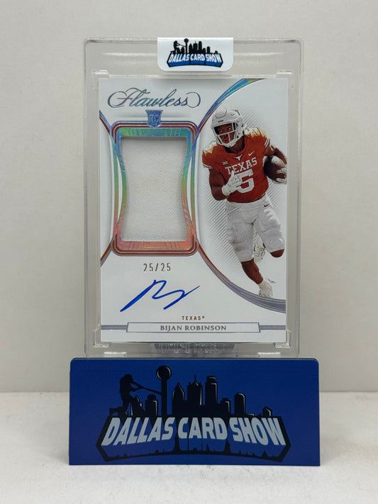 2023 Flawless Collegiate #PA-BR Bijan Robinson Rookie Patch Autograph /25