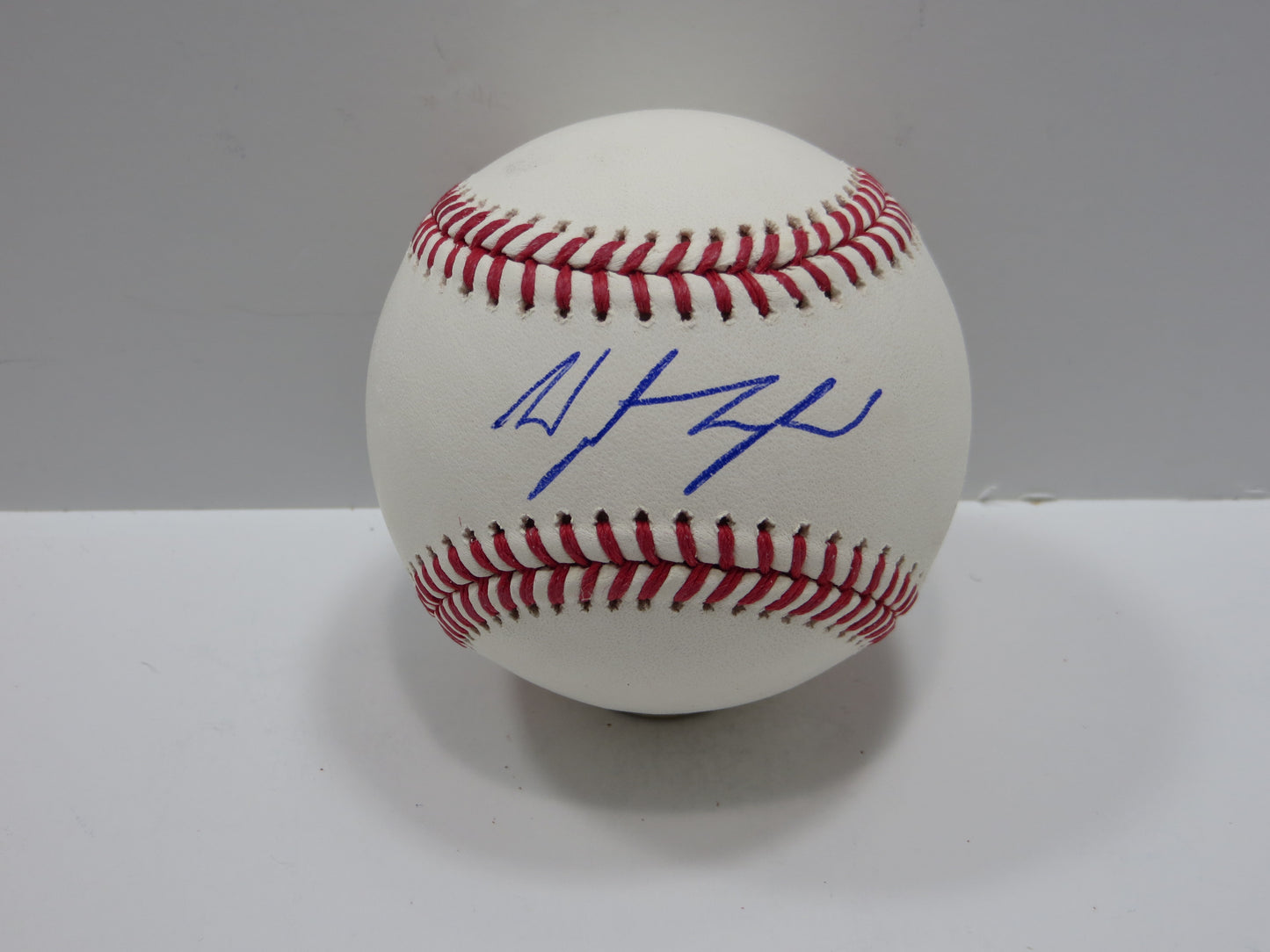 WYATT LANGFORD TEXAS RANGERS SIGNED RAWLINGS OML BASEBALL BAS COA