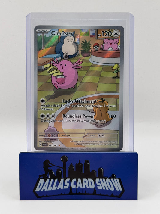 2024 Pokemon - Chansey (Illustration Rare) - 187/167 Twilight Masquerade NM