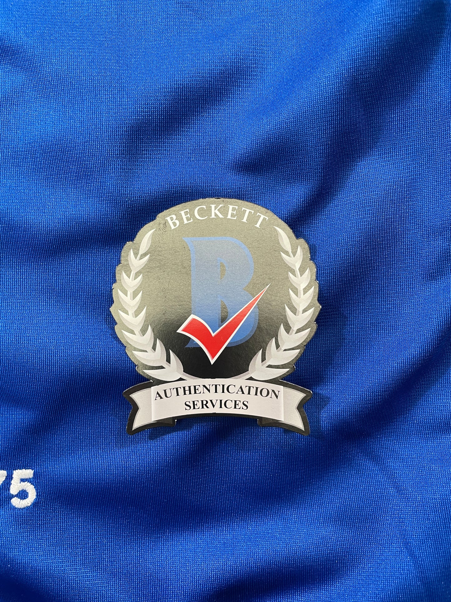 BOB LILLY DALLAS COWBOYS SIGNED SEWN THROWBACK FOOTBALL STAT JERSEY BGS