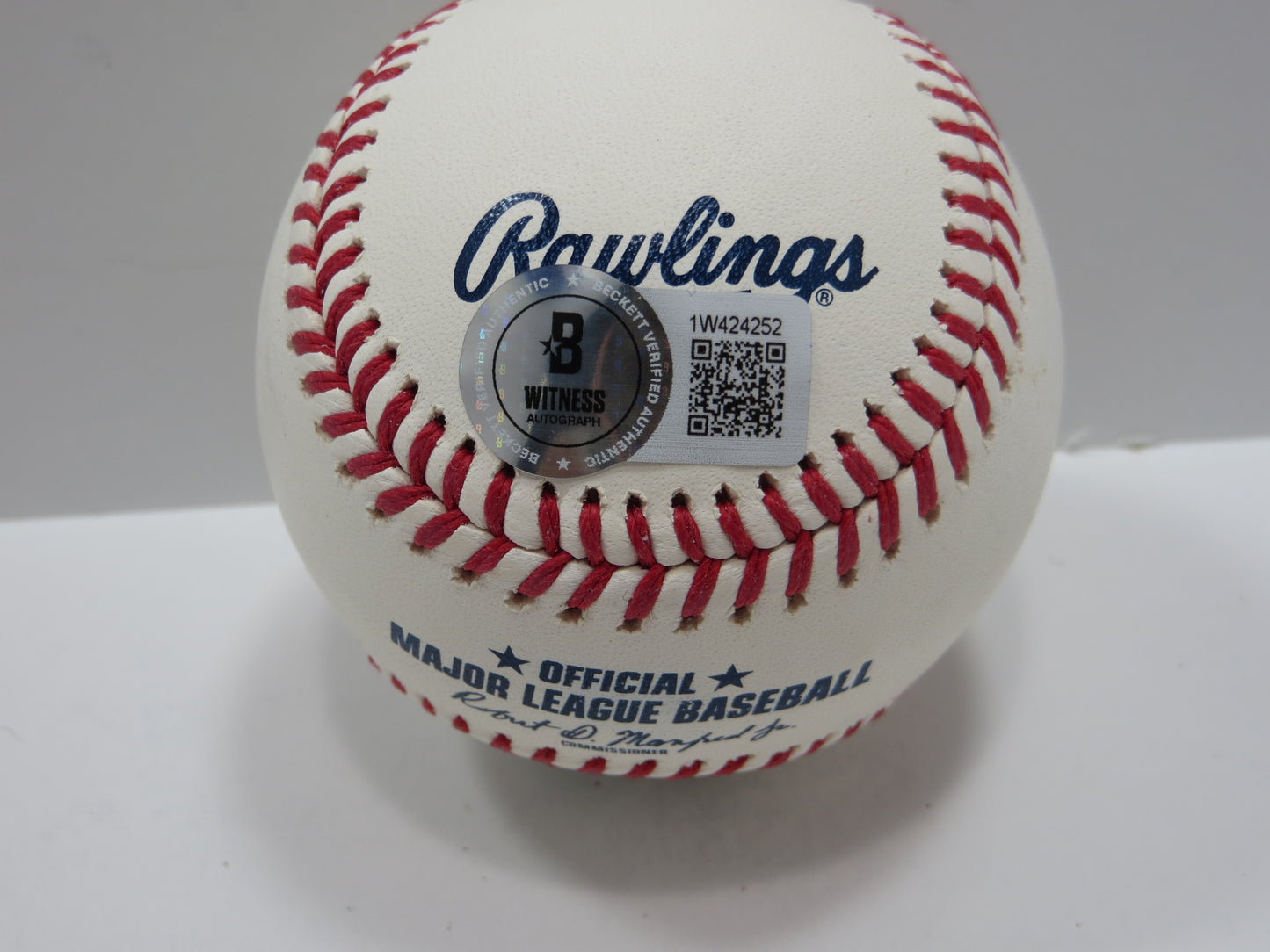 WYATT LANGFORD TEXAS RANGERS SIGNED RAWLINGS OML BASEBALL BAS COA
