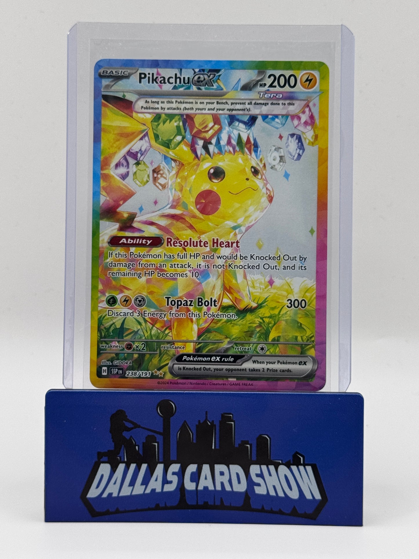 2024 Pokemon - Pikachu ex (SIR) - 238/191 Surging Sparks NM