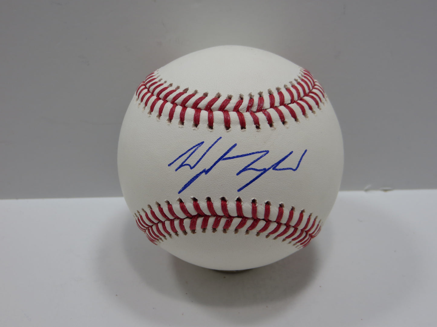 WYATT LANGFORD TEXAS RANGERS SIGNED RAWLINGS OML BASEBALL BAS COA