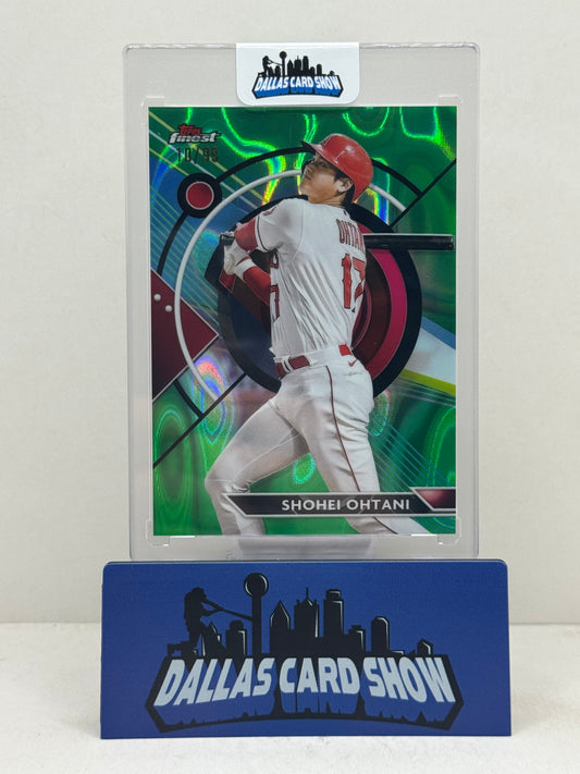 2023 Topps Finest #17 Shohei Ohtani Green Lava /99 Dodgers