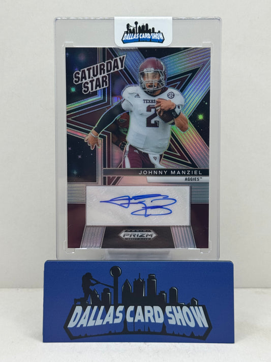 2025 Panini Prizm Draft Picks Johnny Manziel Saturday Stars Silver Autograph