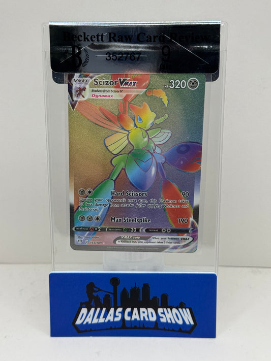 2020 Pokemon Darkness Ablaze Scizor VMax Secret Rare 193/189 BGS RCR 9