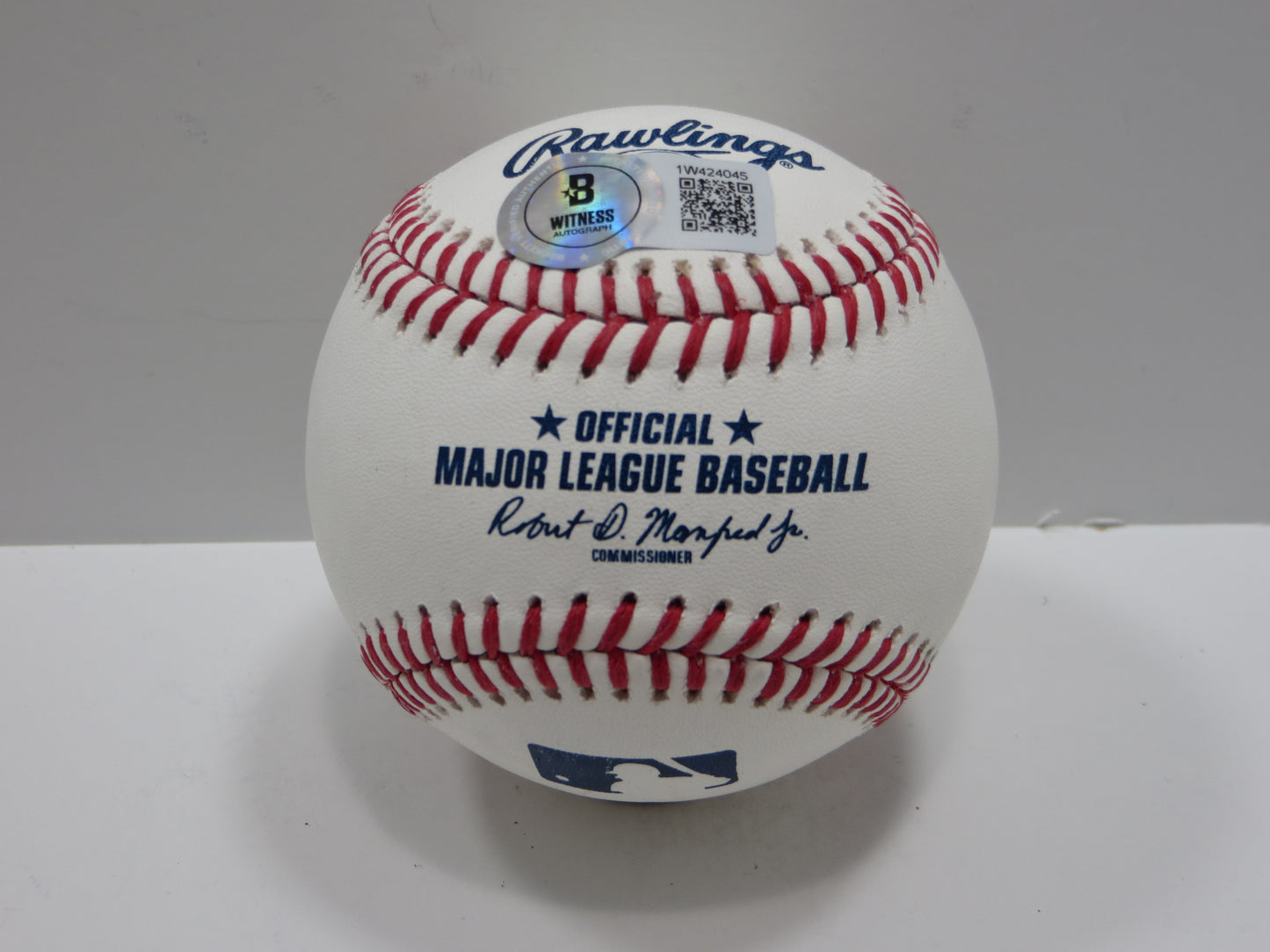 WYATT LANGFORD TEXAS RANGERS SIGNED RAWLINGS OML BASEBALL BAS COA