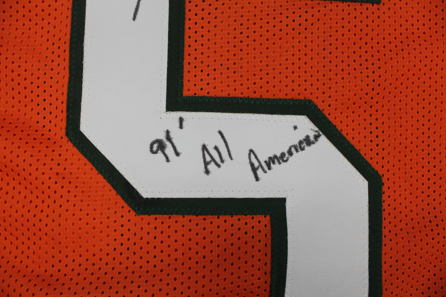 KEVIN WILLIAMS MIAMI HURRICANES SIGNED JERSEY w/INSCs Dallas Cowboys XL BAS