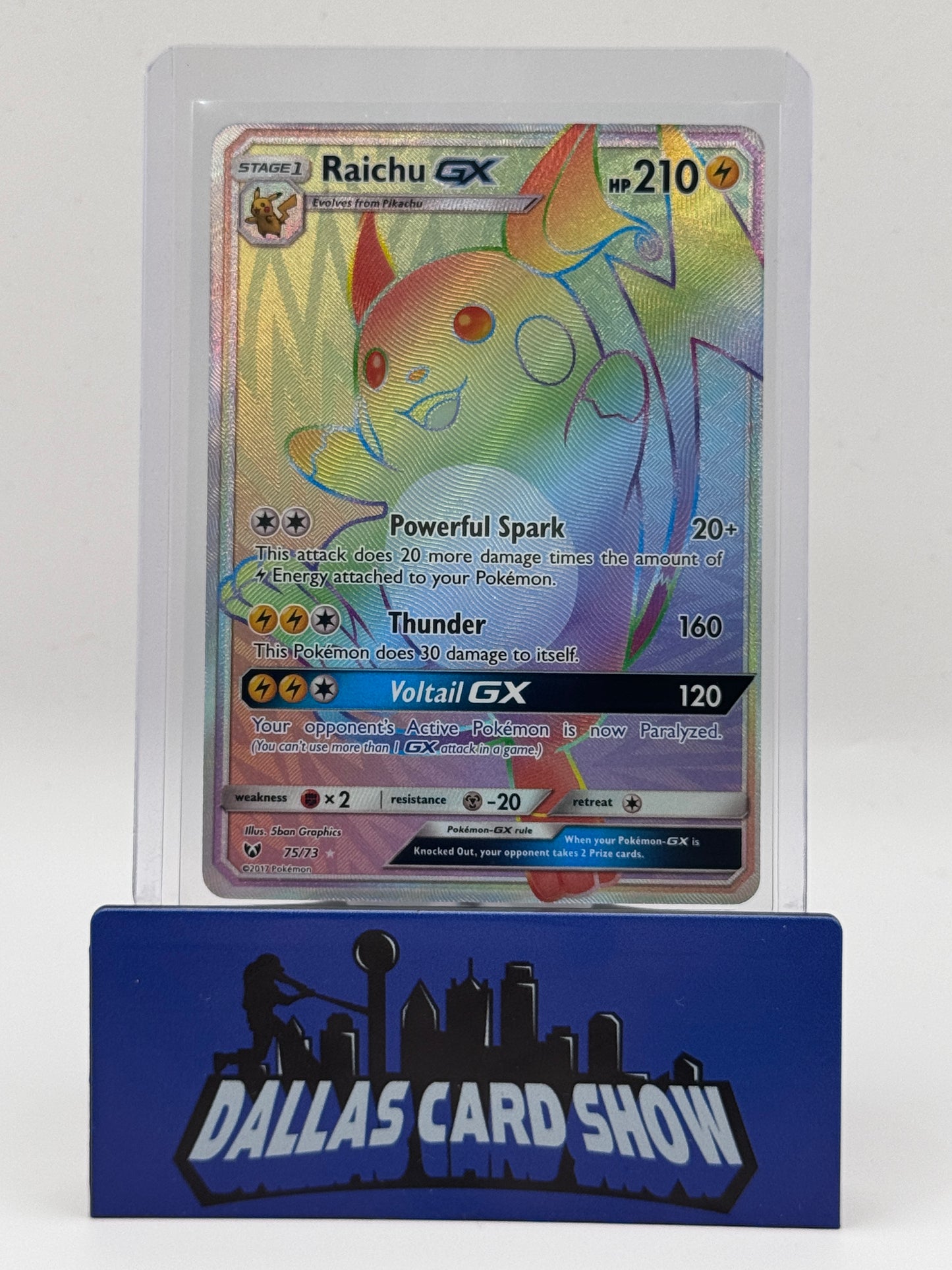 2017 Pokemon - Raichu GX (Secret) - 75/73 Shining Legends NM