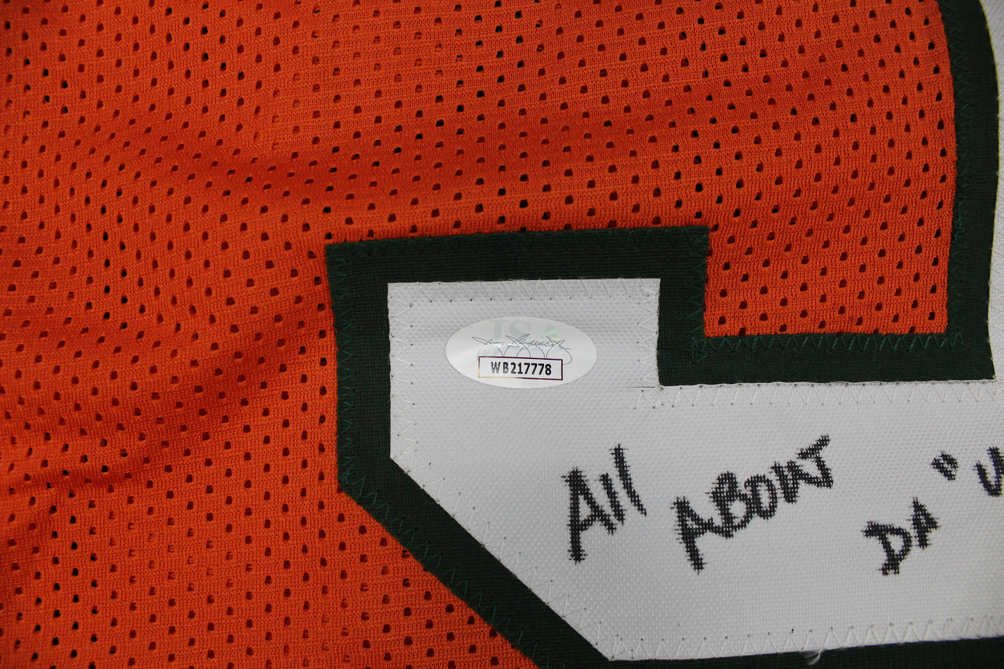 KEVIN WILLIAMS MIAMI HURRICANES SIGNED JERSEY w/INSCs Dallas Cowboys XL BAS