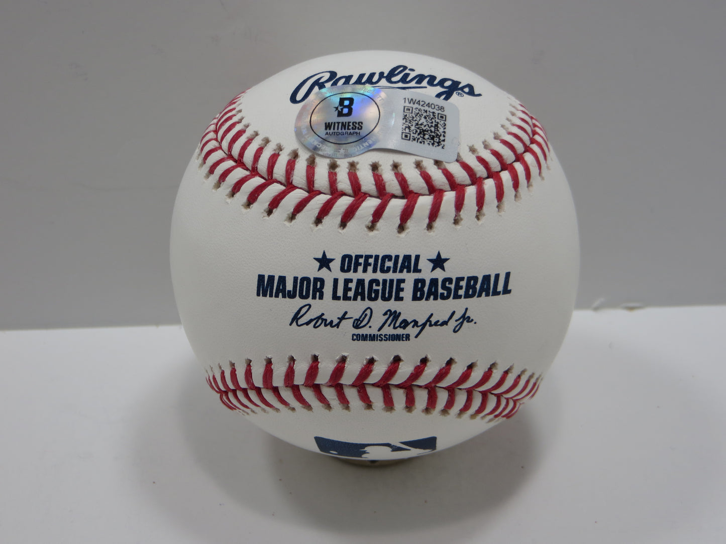 WYATT LANGFORD TEXAS RANGERS SIGNED RAWLINGS OML BASEBALL BAS COA