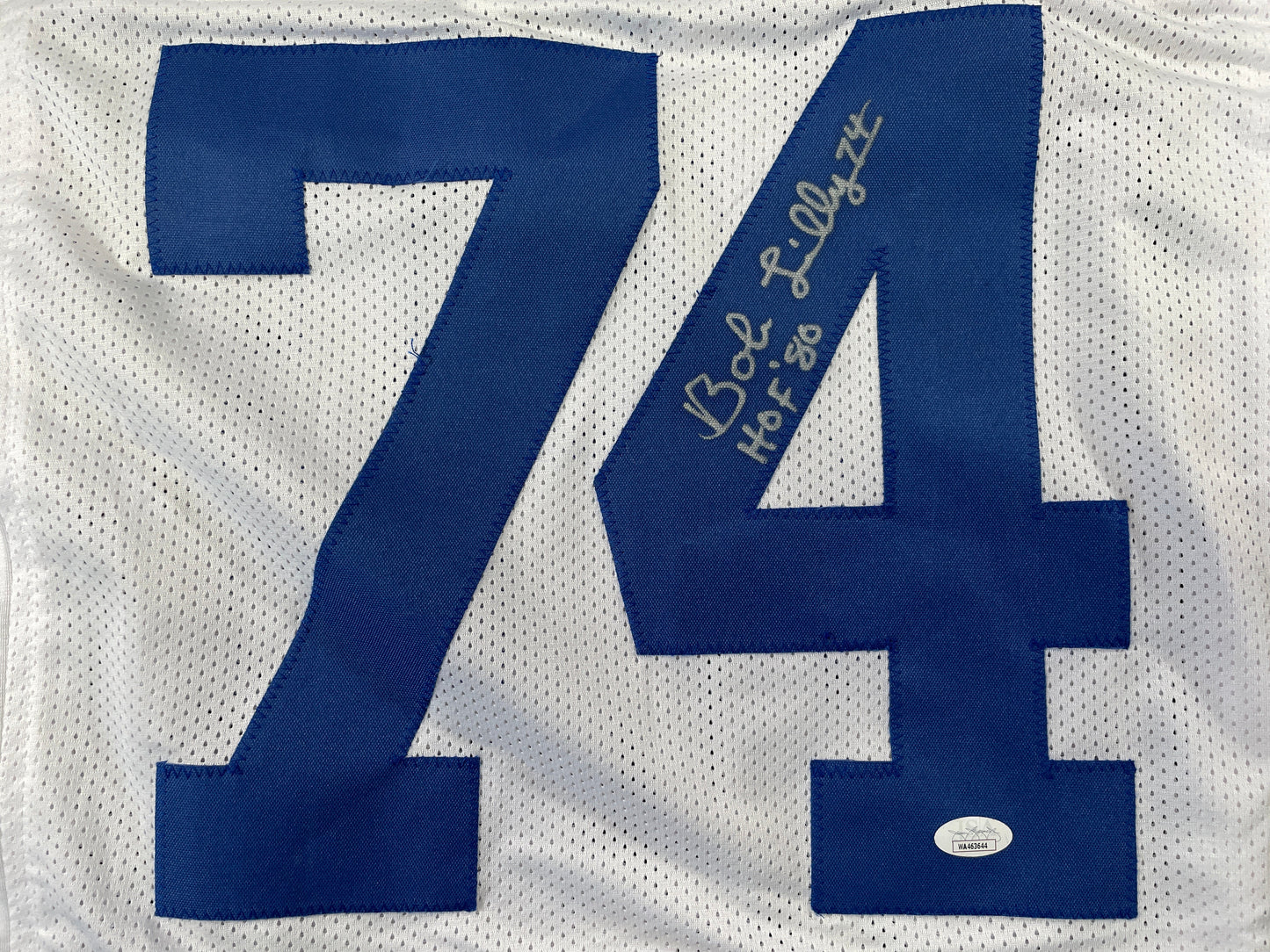 BOB LILLY DALLAS COWBOYS SIGNED HOME JERSEY w/HOF JSA COA